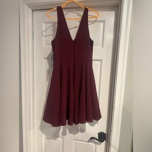 Maroon skater dress